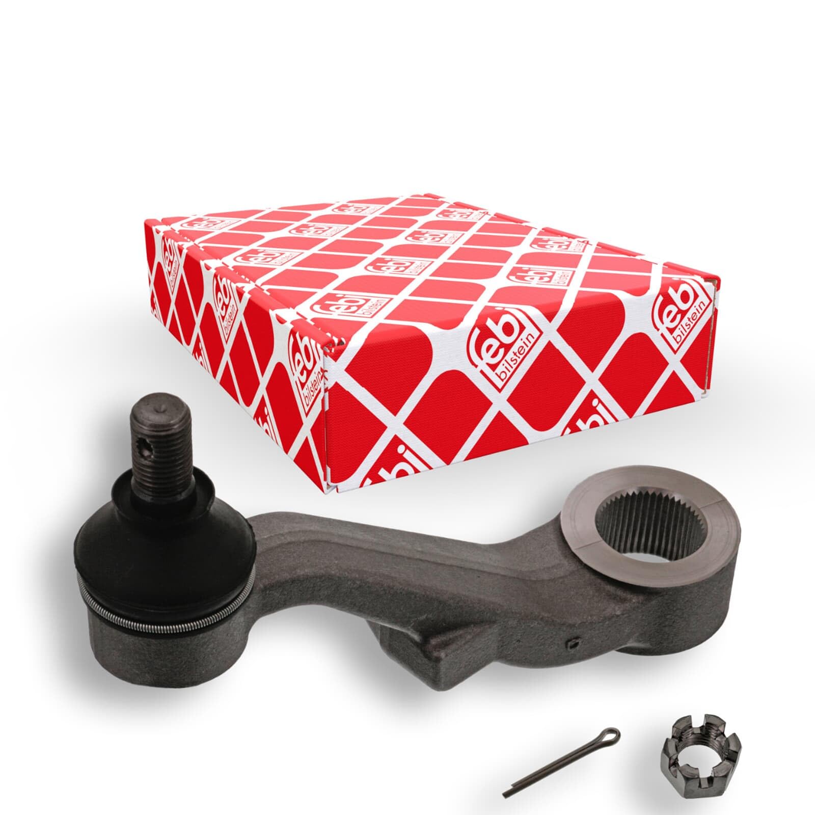 febi bilstein 43199 Lenkstockhebel mit Kronenmutter und Splint, 1 Stück