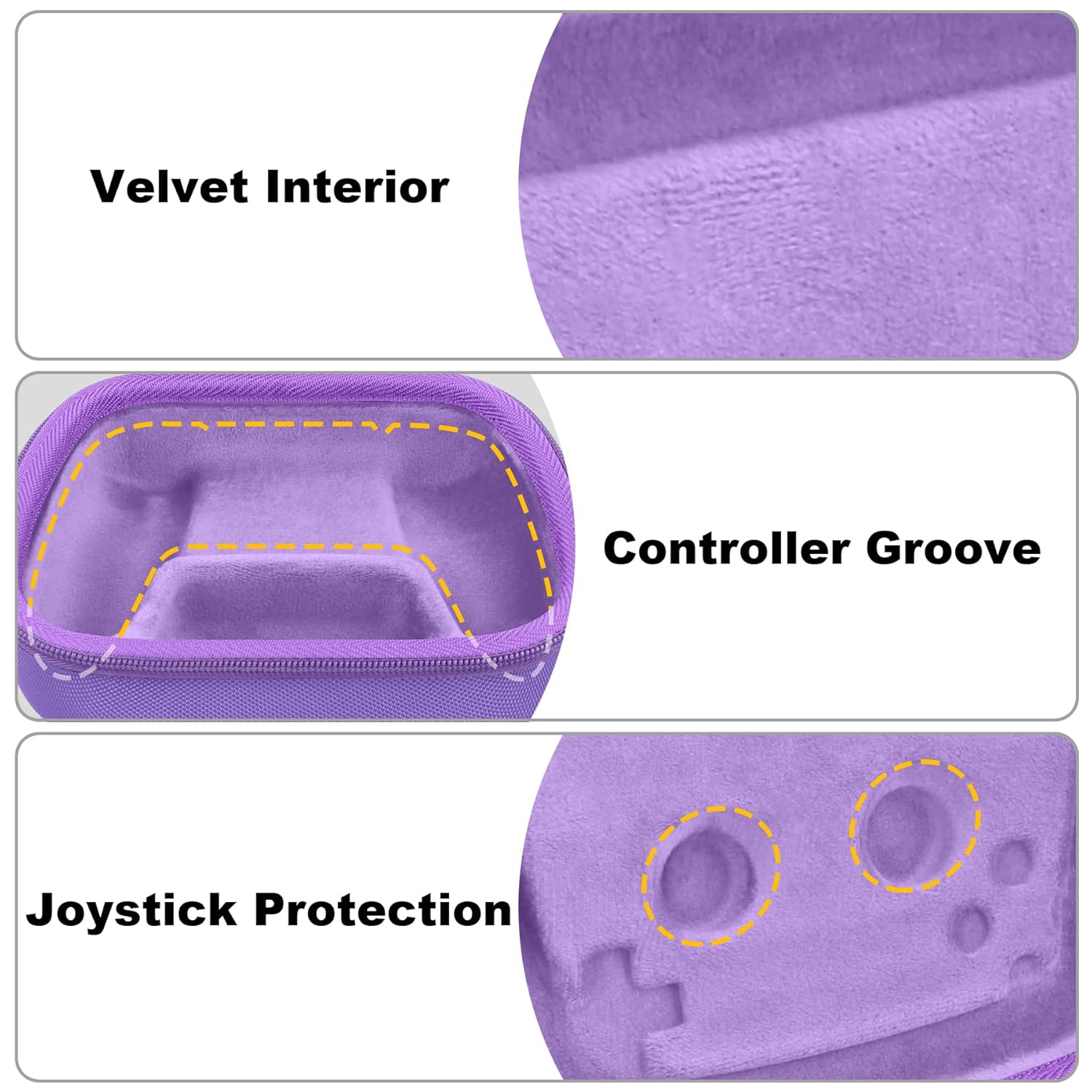 Baval Hard Case Compatible with Playstation 5 PS5 DualSense Wireless Controller(Purple Case) 5