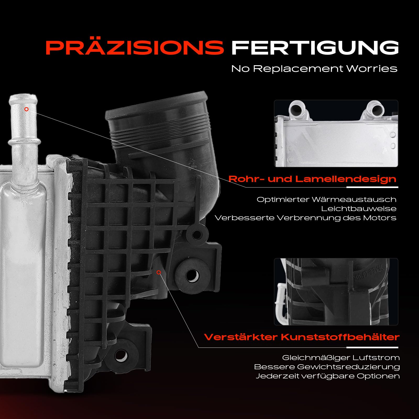 Frankberg 1x Ladeluftkühler Turbokühler Kompatibel mit Transporter VI 2.0L 2015-Heute C.r.a.f.t.e.r 2.0L 2016-Heute M.u.l.t.i.v.a.n VI 2.0L 2015-Heute TGE 2.0L 2016-Heute
