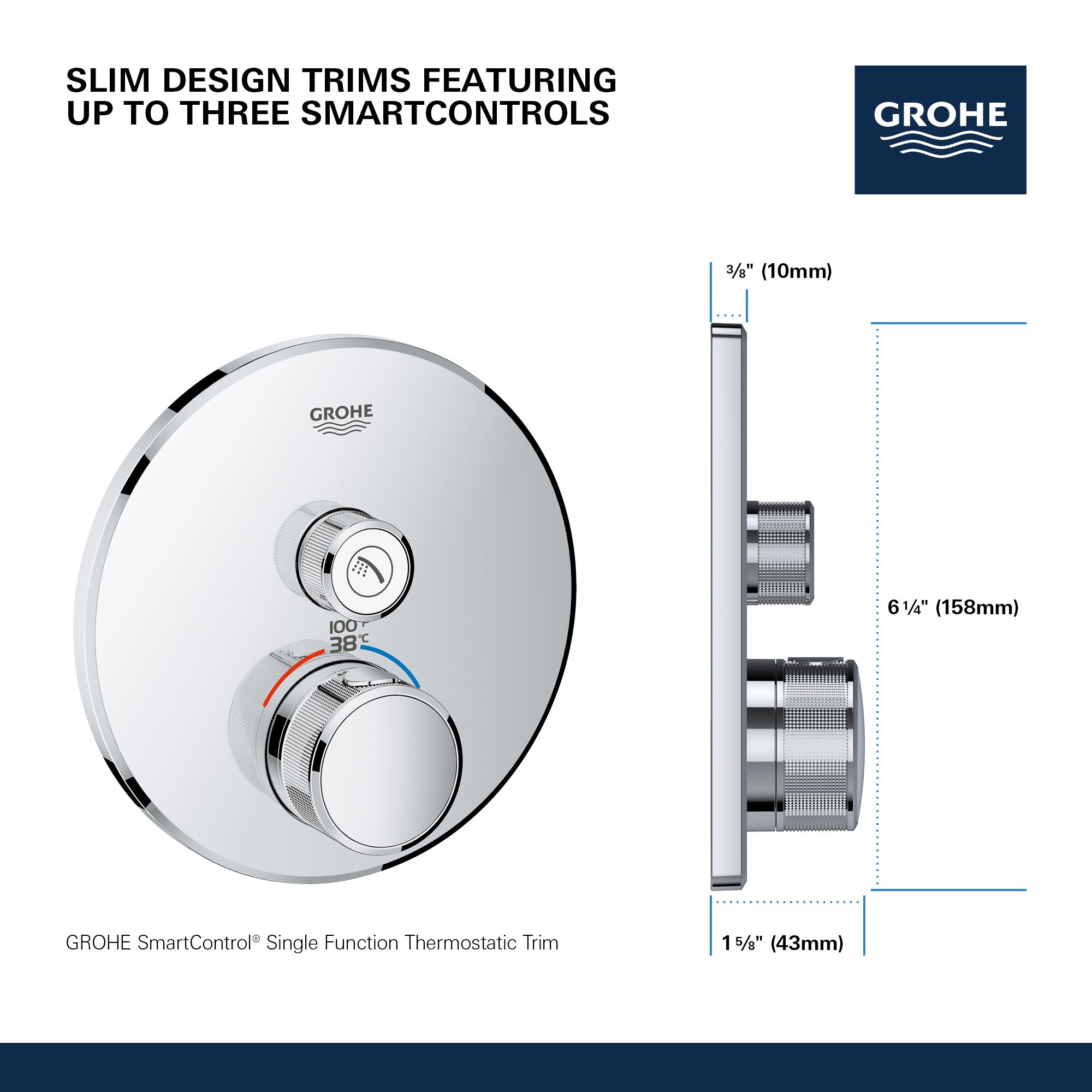 GROHE 29136EN0 29136 Ronda US níquel cepillado Thm Smartcontrol