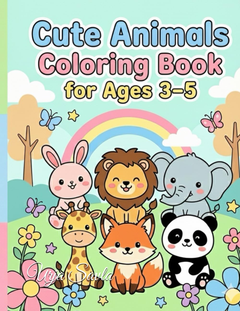 Cute Animals Coloring Book for Ages 3–5: Simple & Adorable Baby Animals with Bold Outlines for Toddlers and Preschoolers