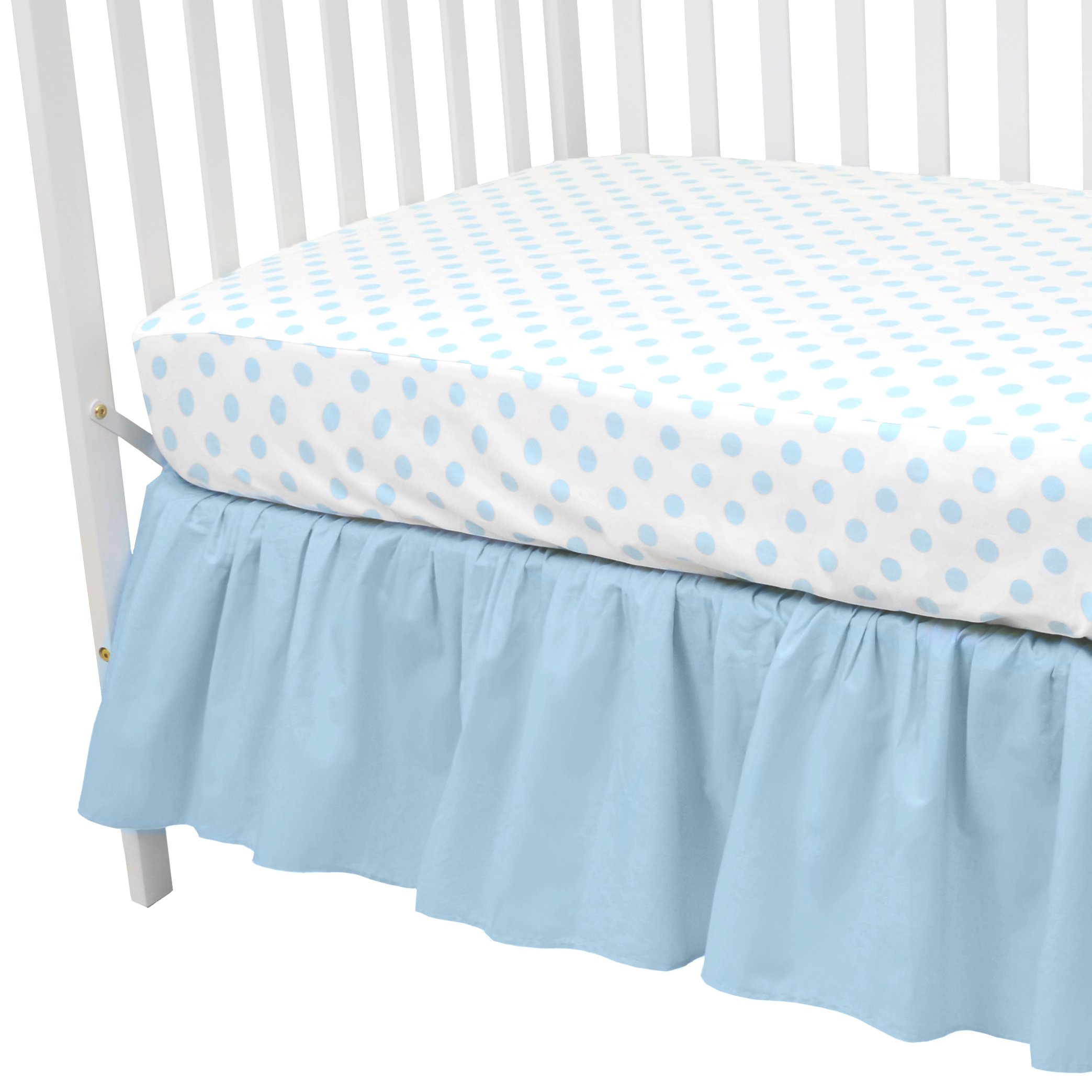 Matelas de berceau ensemble drap-housse jupe de lit bébé fille garçon bleu