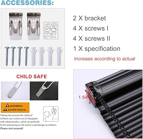 Vista 27 de MYshade Mini persianas horizontales de vinilo personalizadas para ventanas, persianas con cable con imagen, texto y tamaño personalizados, fáciles