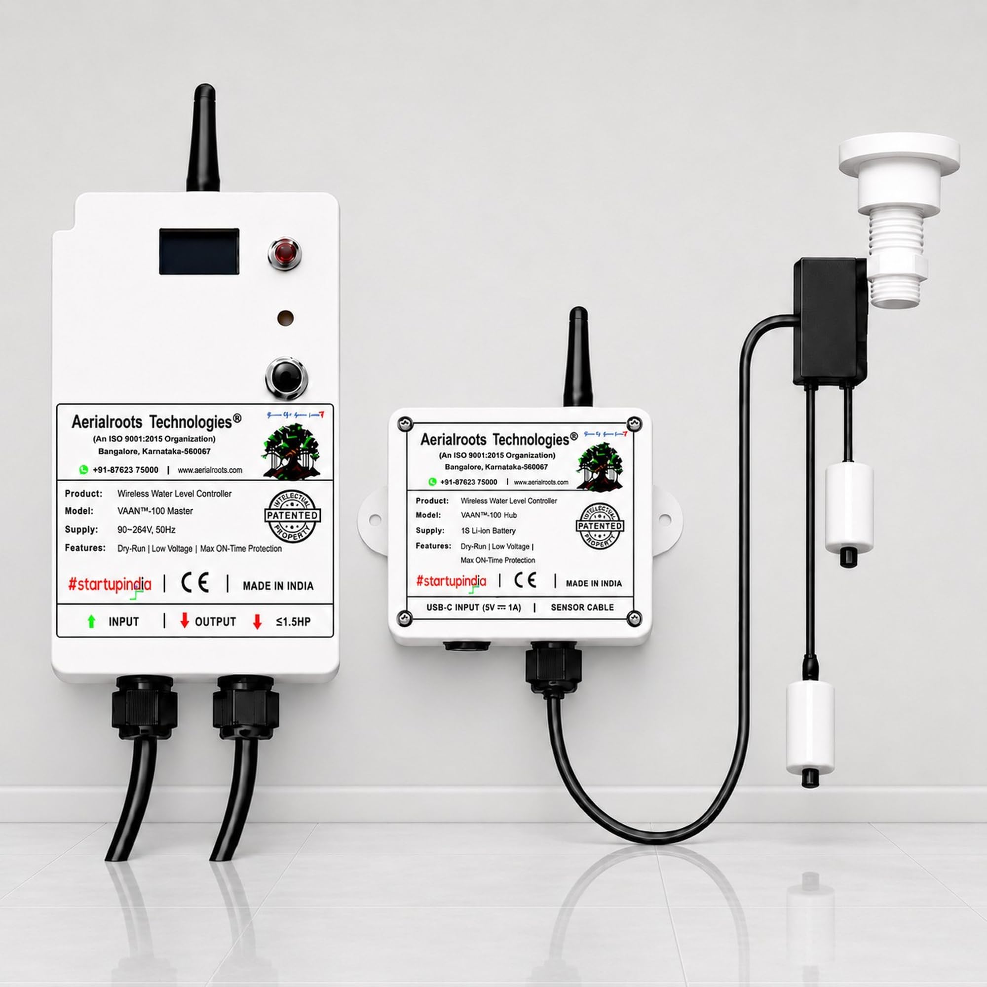 VAAN-100 Patented Wireless Water Level Controller for Overhead Tank, Fully Automatic Pump Control, Dry Run and Overflow Protection, Rust-Free Sensors, OLED Display-image-38