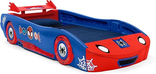 Delta Children - Cama individual Spidey and His Amazing Friends Web Crawler Race Car, azulrojo