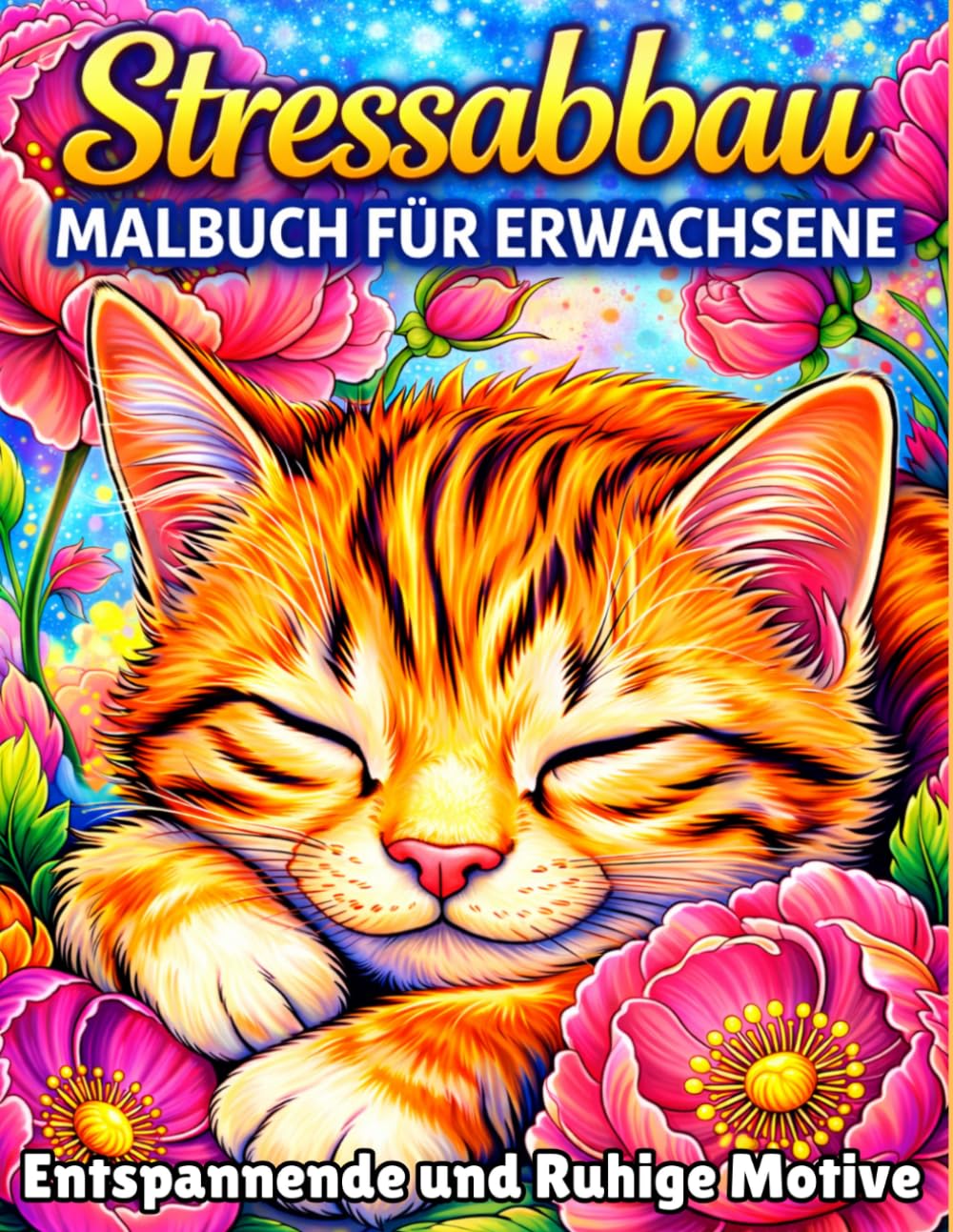 Stressabbau Malbuch für Erwachsene Entspannende und Ruhige Motive: Mit Wunderschönen Tieren, Blumen, Vögeln und Harmonischen Landschaften für Senioren – Für Achtsamkeit und Innere Ruhe