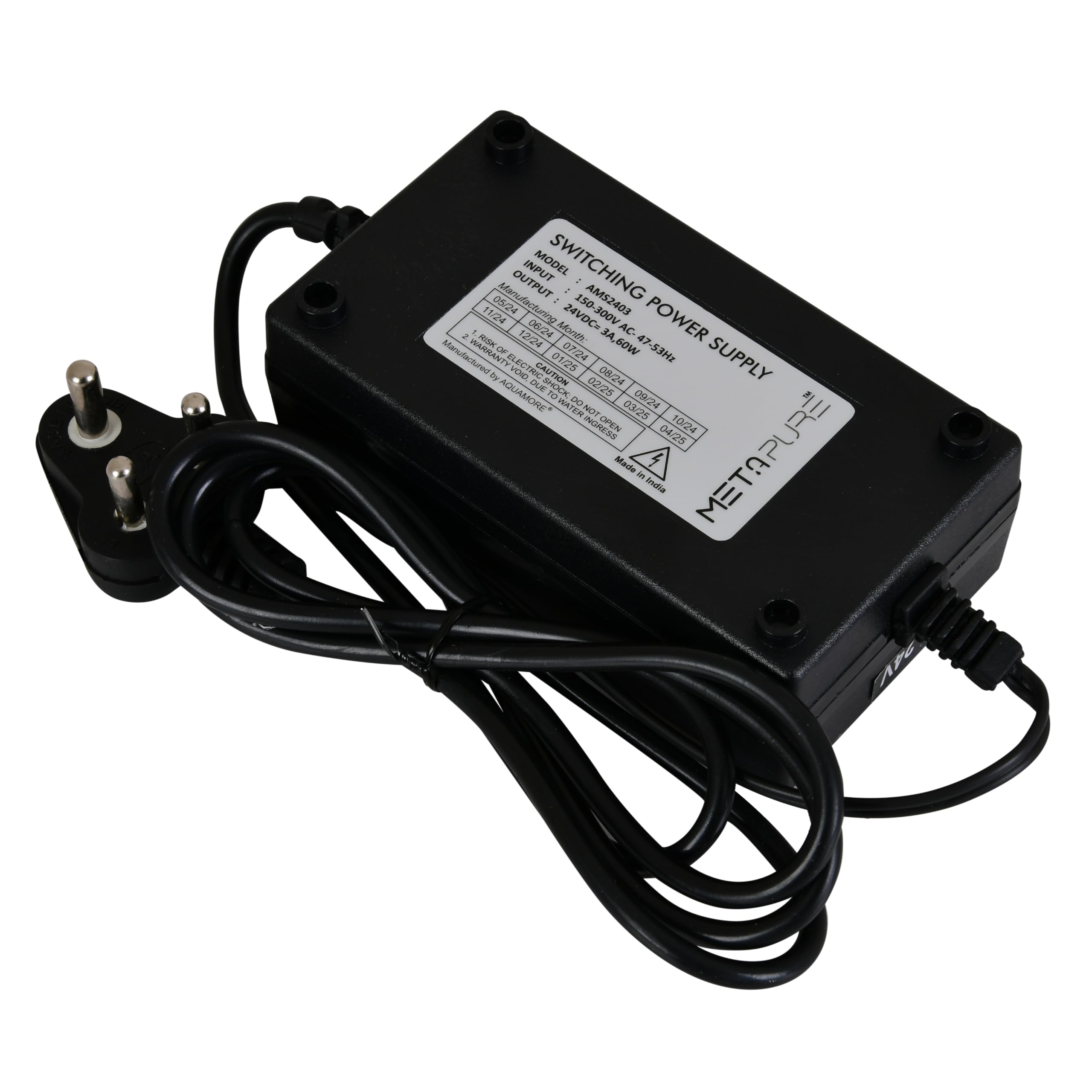 RO SMPS Power Supply 24 VDC 3 Amps | AC-DC SMPS Adaptor Heavy Duty | 3 Pin Plug for All Kinds of Water Purifiers | Work Upto 300 GPD Booster Pumps