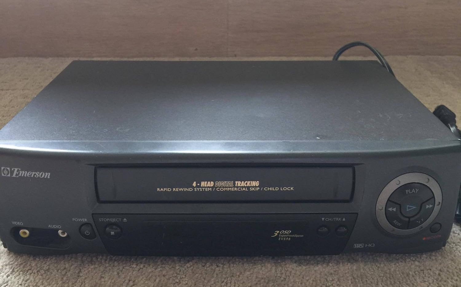 Discount 70% Emerson EV598 Video Cassette Recorder Player VCR 4 Head Digital Tracking Popular Emerson EV598 Video Cassette Recorder Player VCR 4 Head Digital Tracking