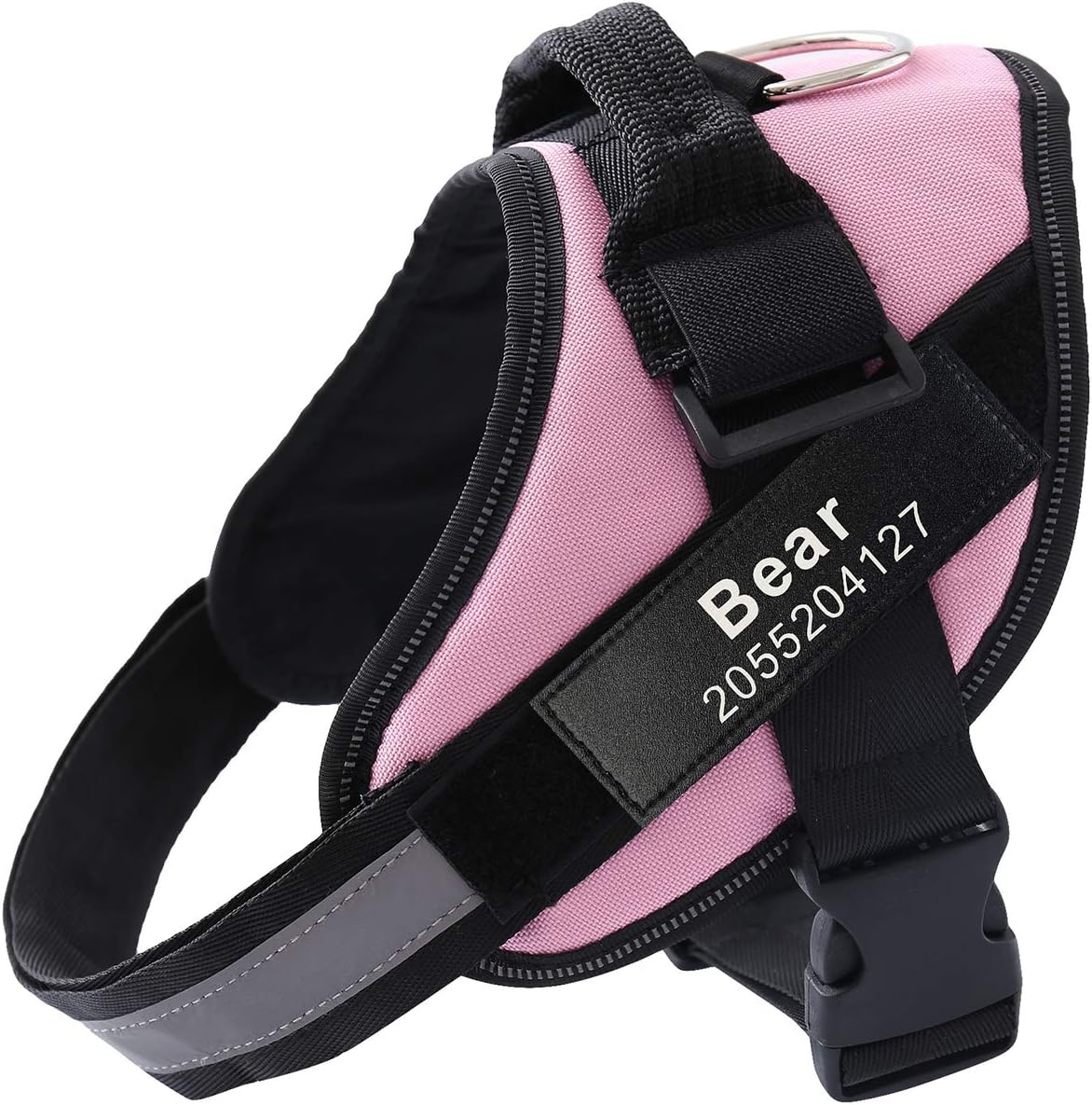 HOTGOL Custom No Pull Dog Harness with Personalize Name and Phone Number Tag,Reflective Breathable Adjustable Pet Vest for Small to Large Dogs
