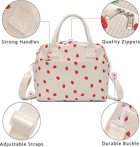Miniatura 5 de Lunch Bag for Women Girls, Cute Insulated Reusable Lunch Box Leakproof Lunch Boxes Portable Lunch Tote Bag Cooler Bag