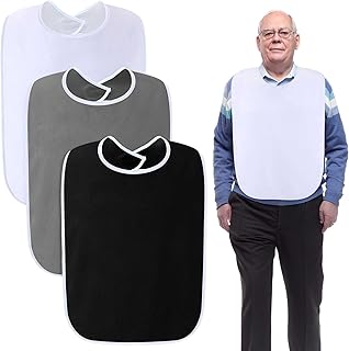 Adult Bibs Washable Clothing Protector for Men Women Adjustable Eating Cloth for Elderly Seniors and Disabled