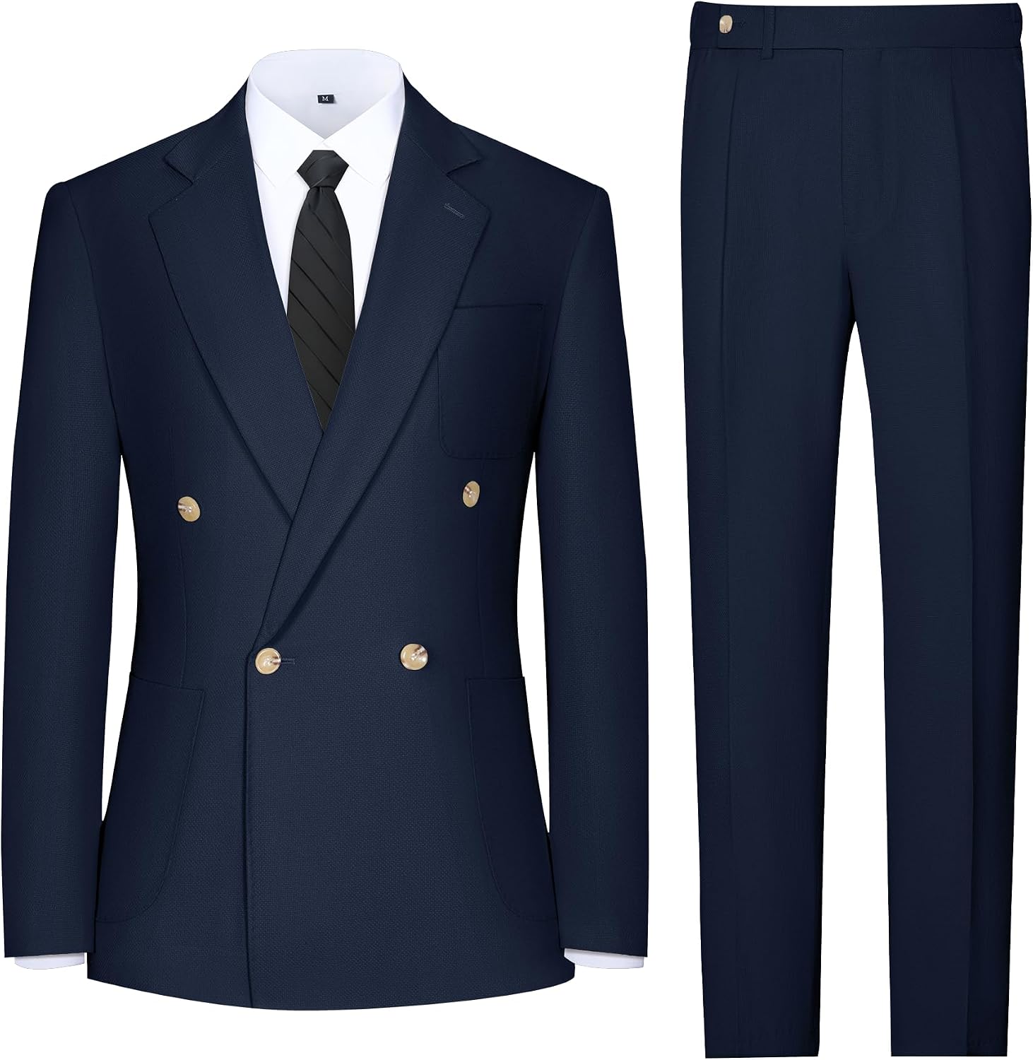 Men's Suits Knit Suit Jacket Pant 2 Piece Slim Fit Suit Double Breasted Casual Suits One Button Wedding Prom Tuxedos