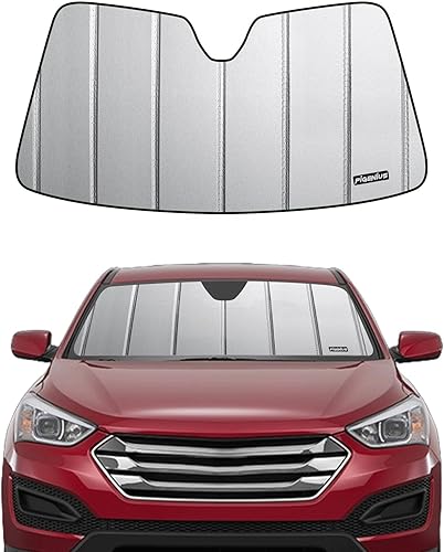 Miniatura 7 de Pigenius Parasol para parabrisas para Hyundai Santa Fe 2019, 2020, 2021, 2022, 2023, protección solar interior automotriz, parasol plegable de