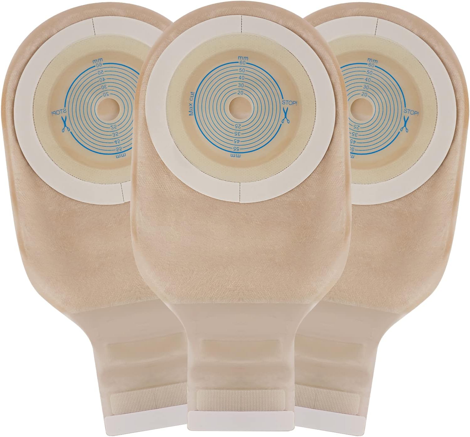 20 PCS Colostomy Bags One Piece Ostomy Bag,Ostomy Drainable Pouch for Ileostomy Stoma Care, Cut to Fit.