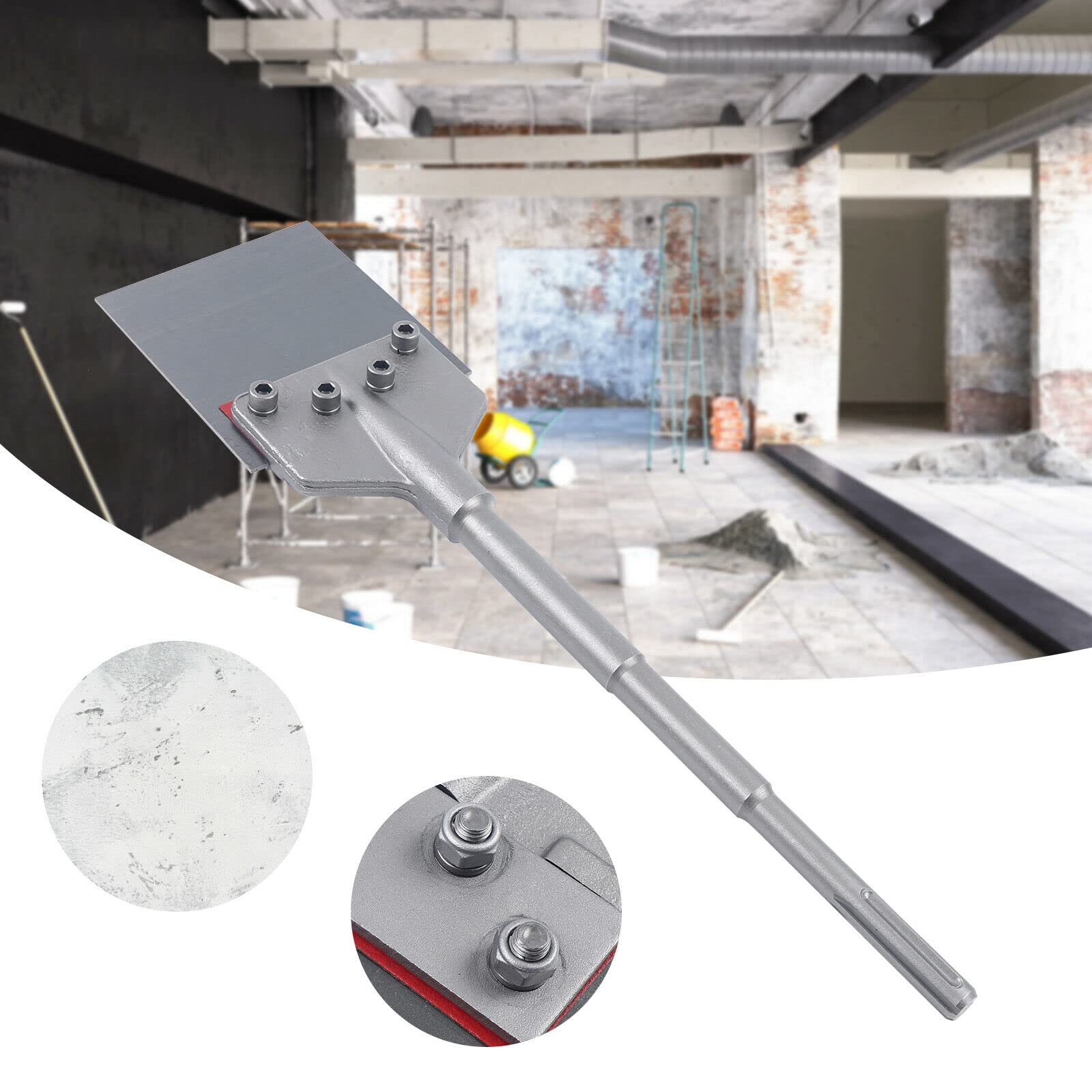 SDS-Max dłuto szpachlowe, 245 x 60 mm, skrobak podłogowy, usuwanie płytek, podpórka, dłuto, szpachelka
