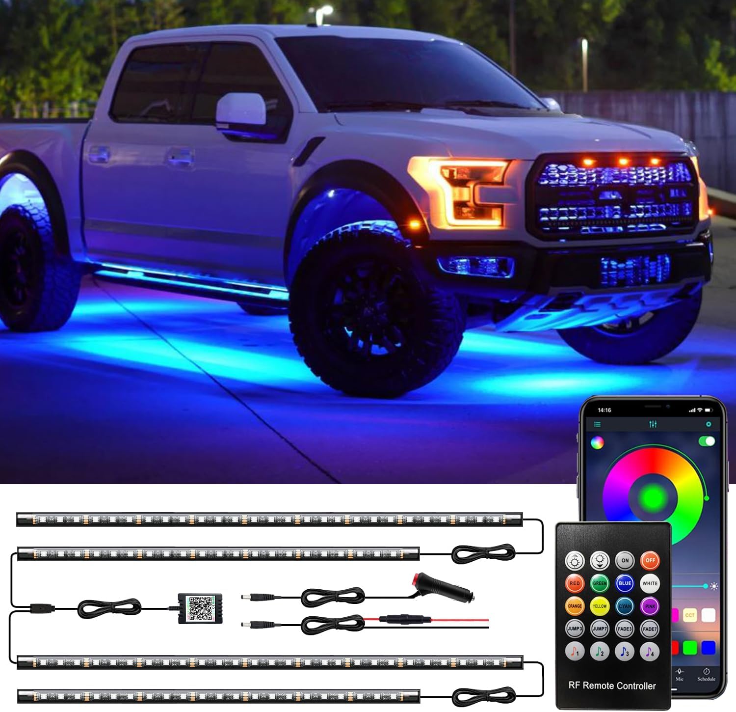 Amazon.com: 10 Pack LED Rock Strip Lights Waterproof Exterior Interior ...