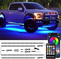 Yielinth Car Underglow LED Kit: App/Remote Control, 16M RGB Colors, Music Sync, 29 Modes, IP67 Waterproof for Trucks SUVs 12V