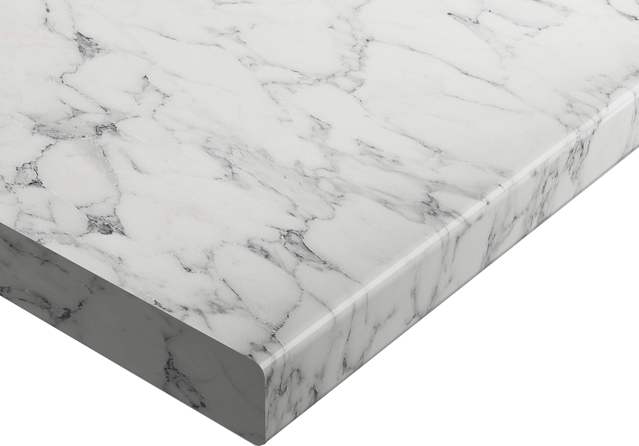Wilsonart White Marmo Bianco Marble Effect Laminate Upstand 3000X95x12mm