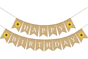 Sunflower Happy Birthday Garland Decorations for Any Celebrations