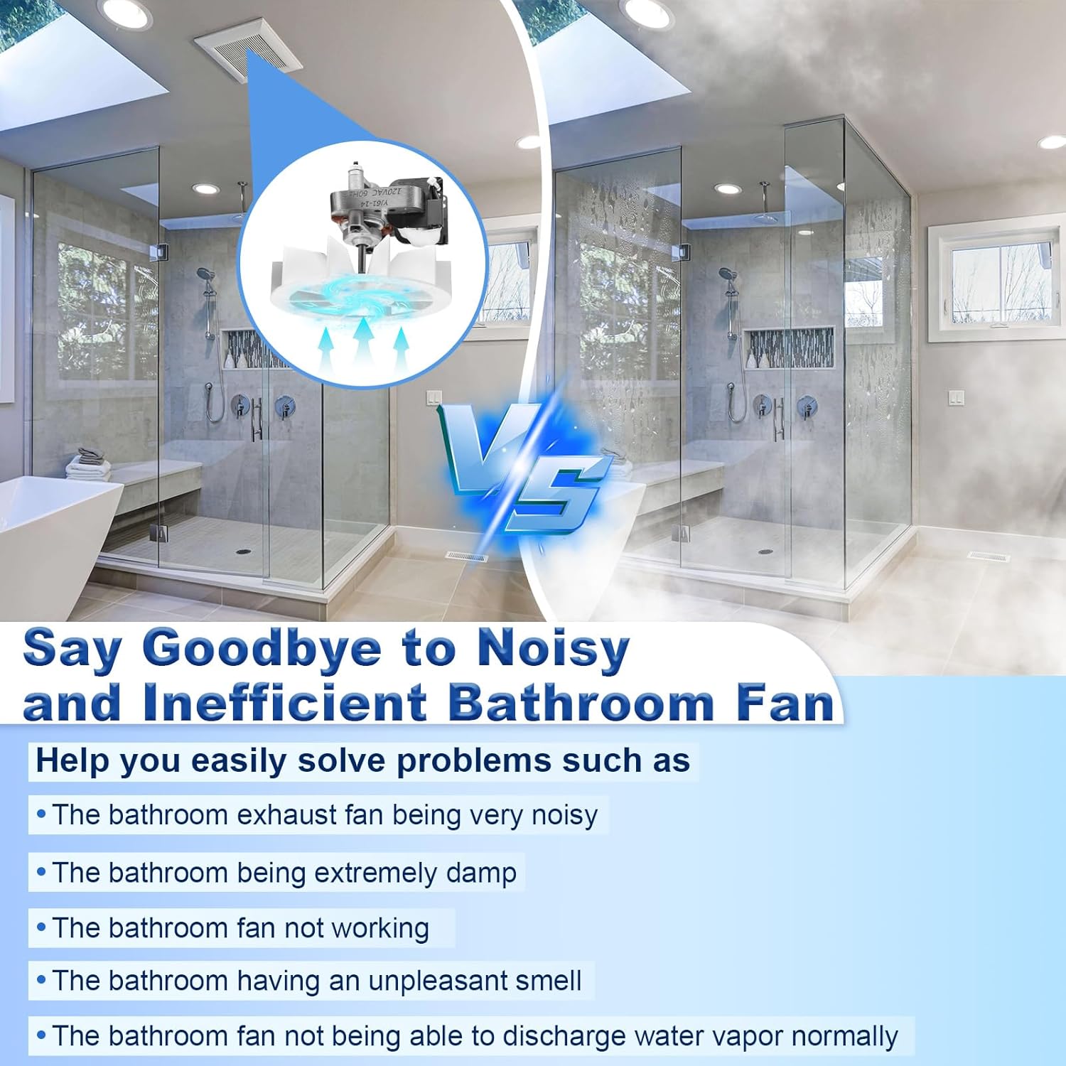 S0503B000 Bathroom Fan Motor Compatible with Broan Nutone 763RLN, 763RL B, 763RLN B, 763RLL Unit, Fit for 763RLN-R01, 663LCN, 763RL/769RL A Exhaust Fan Motor Replacement 50 CFM