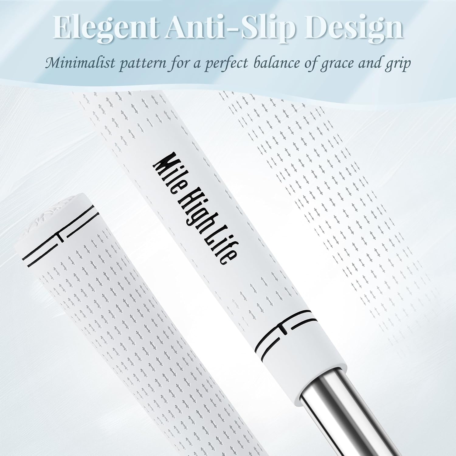 Mile High Life Golf Grips | Standard Golf Club Grips | 3 Pack or 13 Pack Golf Grips Bundle | Anti-slip Rubber Golf Grip for Men, Women, Juniors