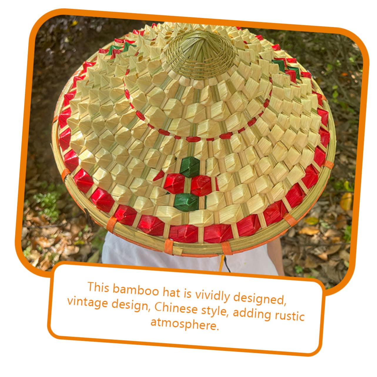 CALLARON Sombrero De Piña De Bambú Sombrero Oriental De Escenario Sombreros Sombrero De Sombrero Parasol Sombrero De Agricultor De Arroz Sombrero De Discoteca Sombrero Parasol