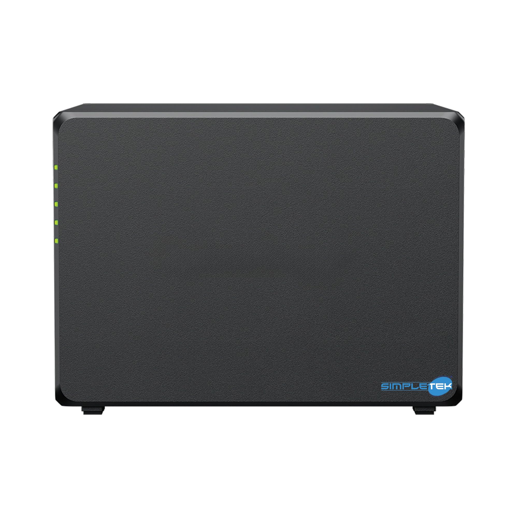 SIMPLETEK - Server NAS 4 Vani 4x120GB HDD 2GB RAM 2.5GbE (Ricondizionato) | Server NAS di archiviazione a 4 vani con 4 HDD da 120GB inclusi, 2GB RAM, LAN 2.5 GbE e slot NVMe per uso casa e ufficio.
