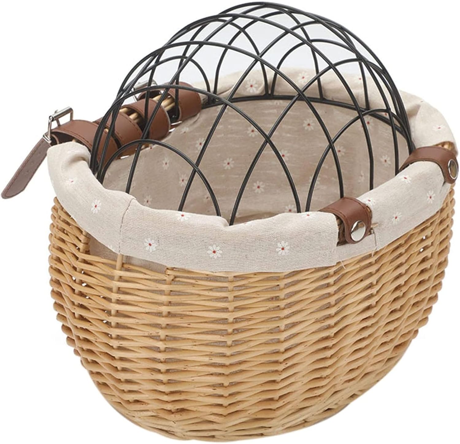 猫 キャリー バッグ ペットキャリー 取り外し可能なペット犬の座席自転車のフロントバスケット