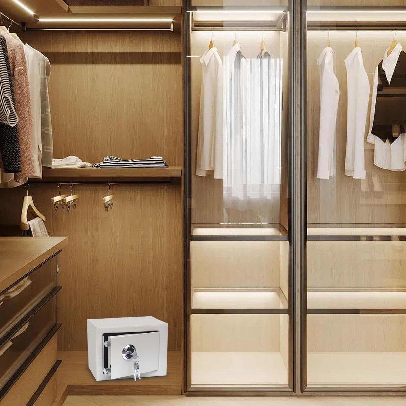 Amazon.co.jp: 家庭用金庫 - 家庭用金庫 耐火スチール製ロックボックス