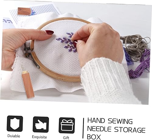 Miniatura 5 de EXCEART Organizador de agujas de coser, tubo de almacenamiento de agujas, herramienta multiherramienta, tubo de aguja de coser, herramientas para