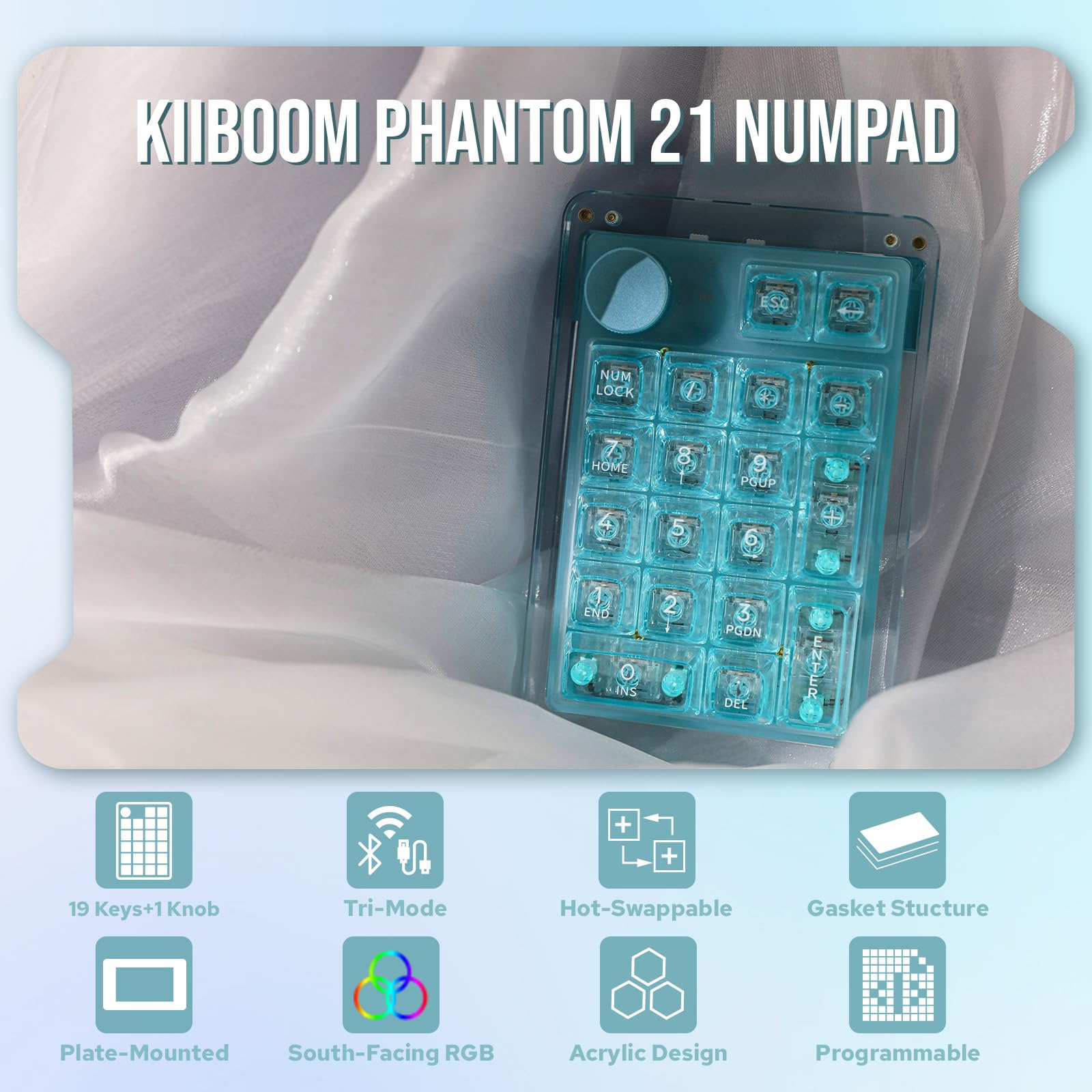 Amazon | KiiBoom Phantom 21 ゲーミングキーボード ホットスワップ