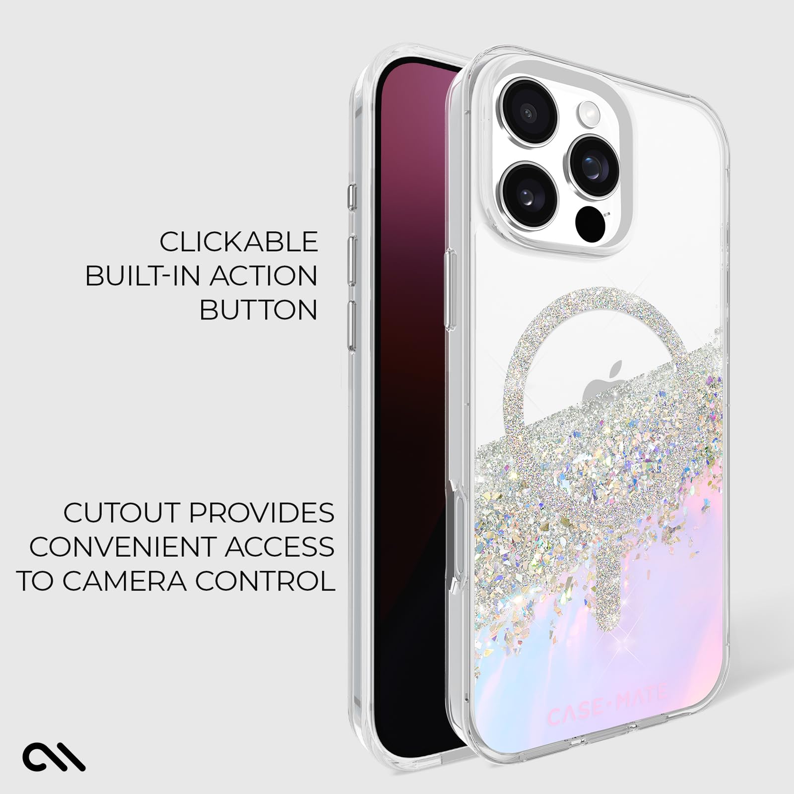 Case-Mate Kameralinsenschutz Für IPhone 16 Pro Max/Pro – Mit Alu-Funkelringen, Kratzfest, Hüllenfreundlich