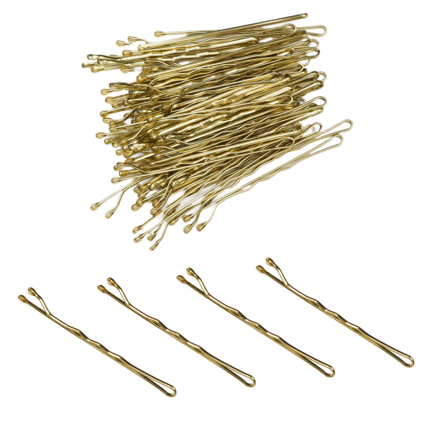 Amazon | ヘアピン 【ゴールド 5cm】 金 玉付き アメリカピン