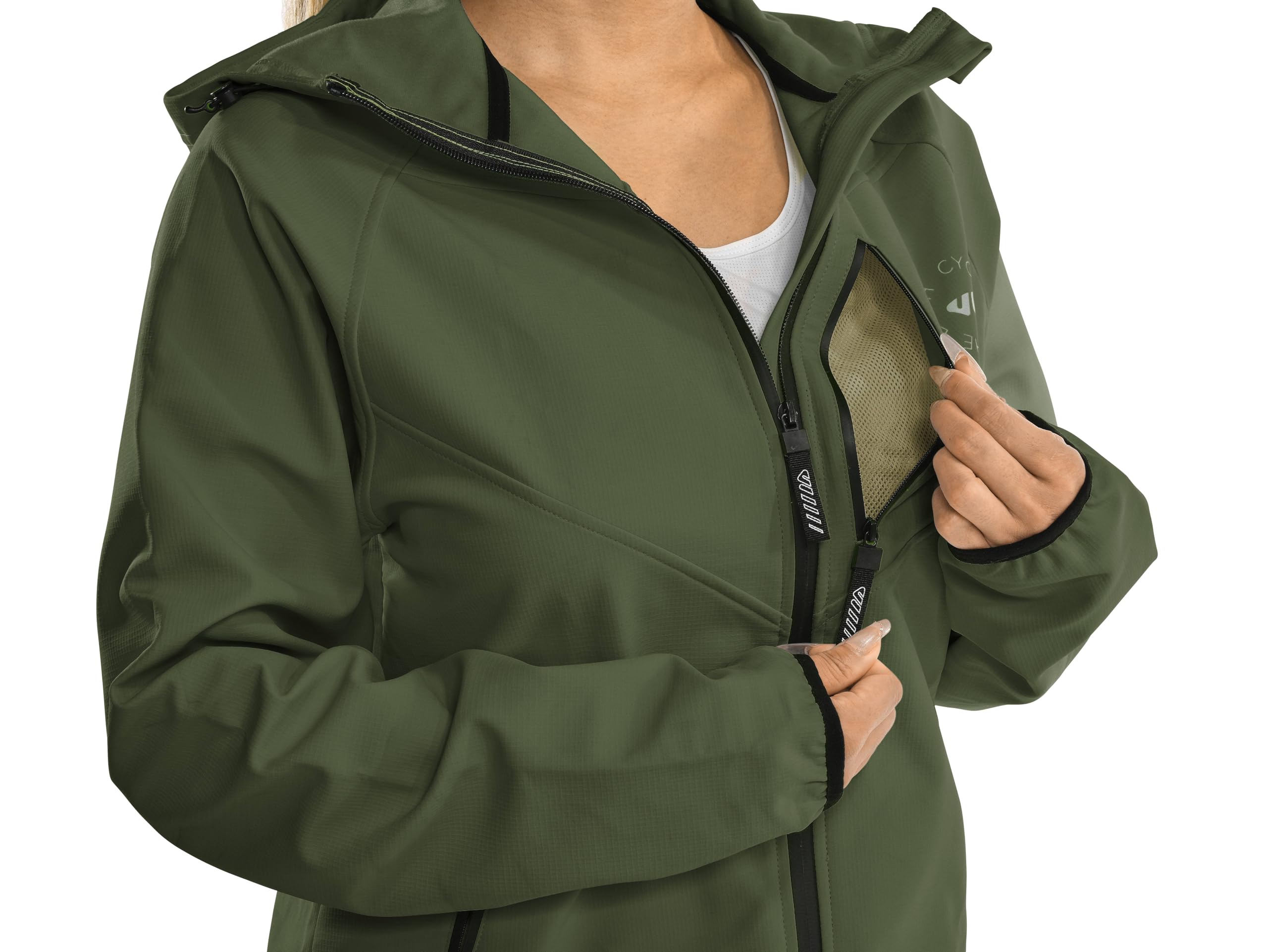 Wulibike Veste de cyclisme pour femme - Pliable - Légère et respirante - Veste de course réfléchissante - Coupe-vent - Pour le cyclisme, le trekking et l'extérieur