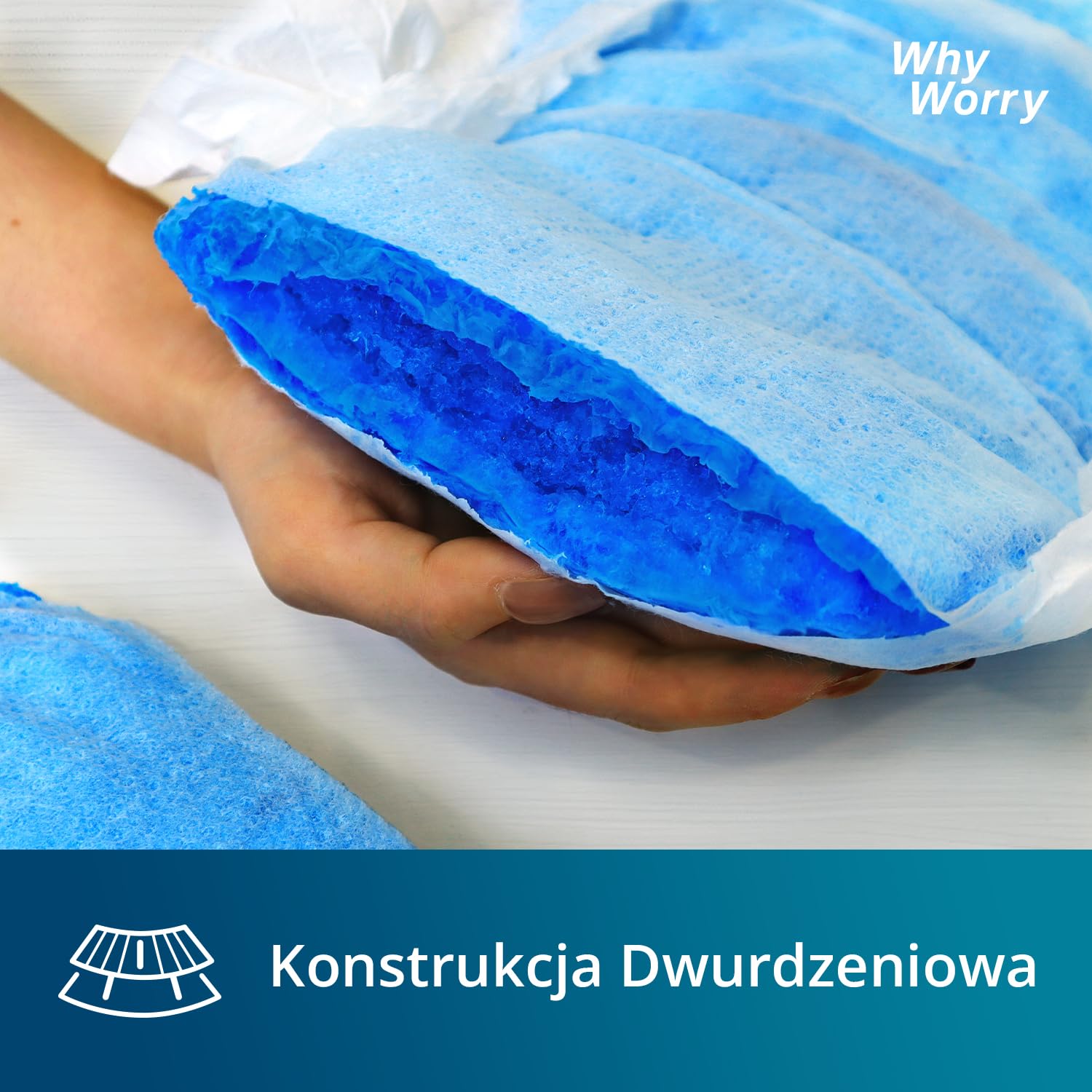 WHYWORRY Ultimate pieluchy dla dorosłych, majtki inkontynencyjne dla kobiet i mężczyzn, pielucha dla dorosłych z ostateczną zdolnością wchłaniania, ochrona przed wyciekaniem na noc, rozmiar L, 56