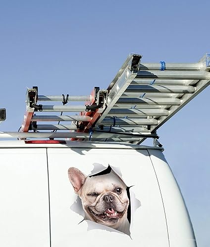 Miniatura 37 de Winston & Bear Calcomanías 3D para perros de bulldog francés, paquete de 2, decoración de bulldog francés, regalos de bulldog francés negro