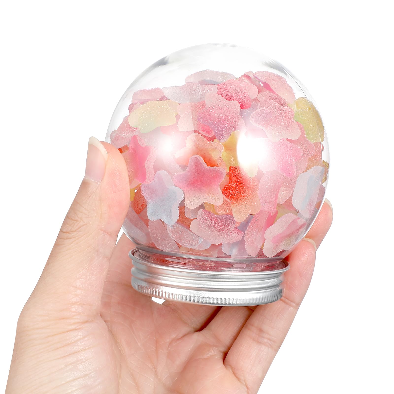 MAGICLULU 8 Globi Di Neve Fai Da Te In Plastica Trasparente - 7.6 Cm, Con Tappo A Vite, 150 Ml, Riempibili, Per Decorazioni Natale, San Valentino, Feste - 6