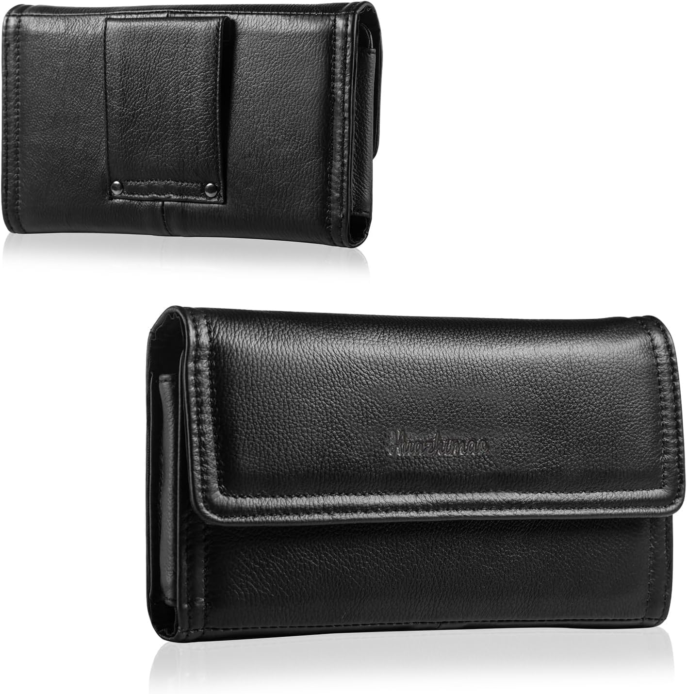 Amazon | HUAZHIMAOスマホケースベルト通し横型本革携帯電話