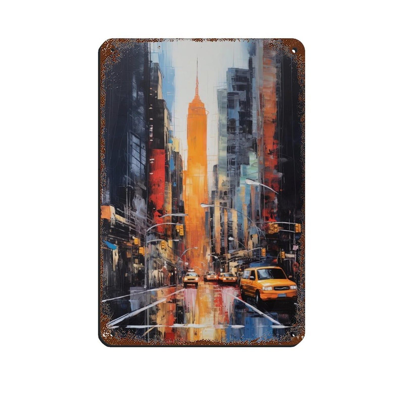 Poster de New York art New York rétro en métal décoration murale vintage 20x30