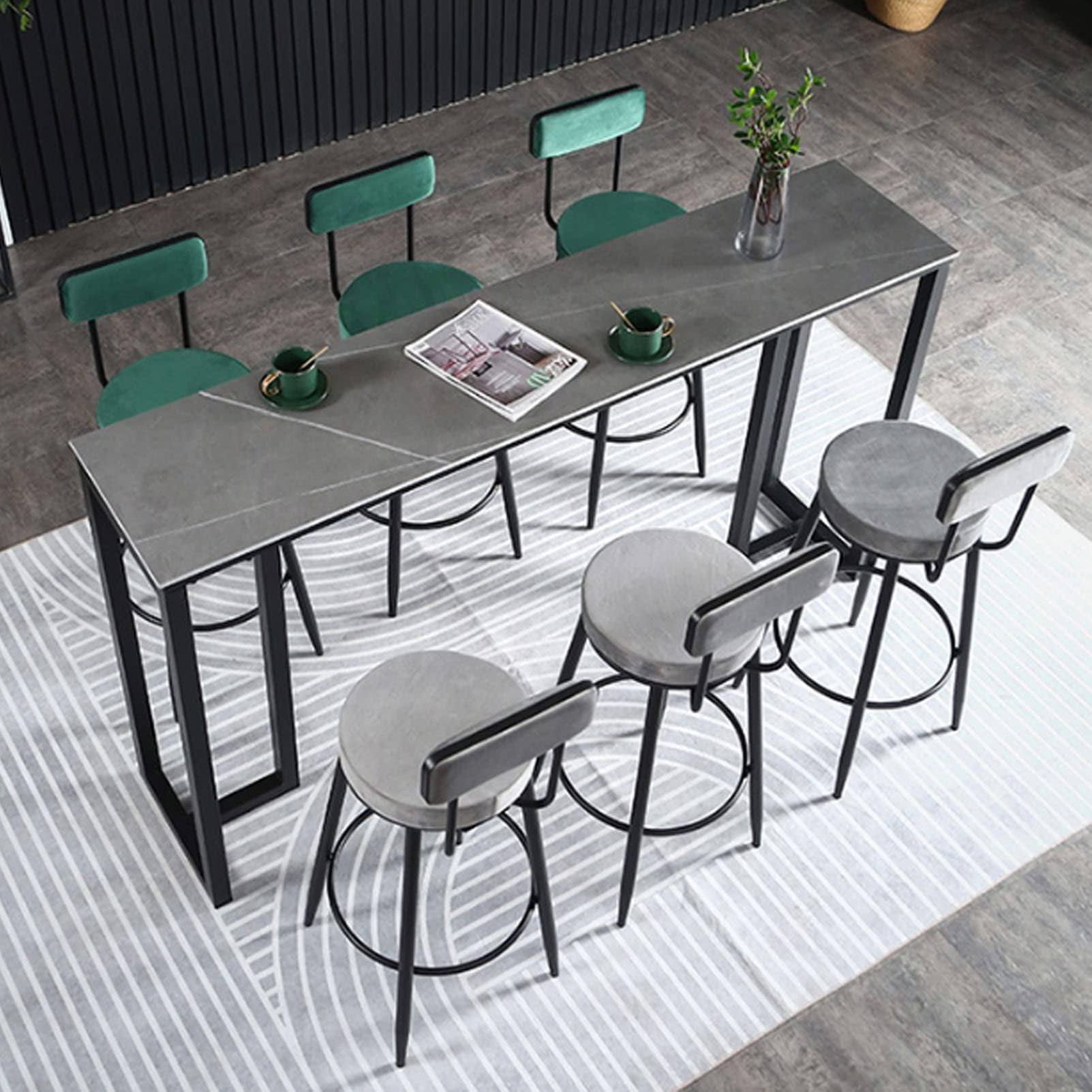 MOBETTRES Bartisch Ausziehbar - 360° Drehbarer Bar Tisch Mit Stauraum