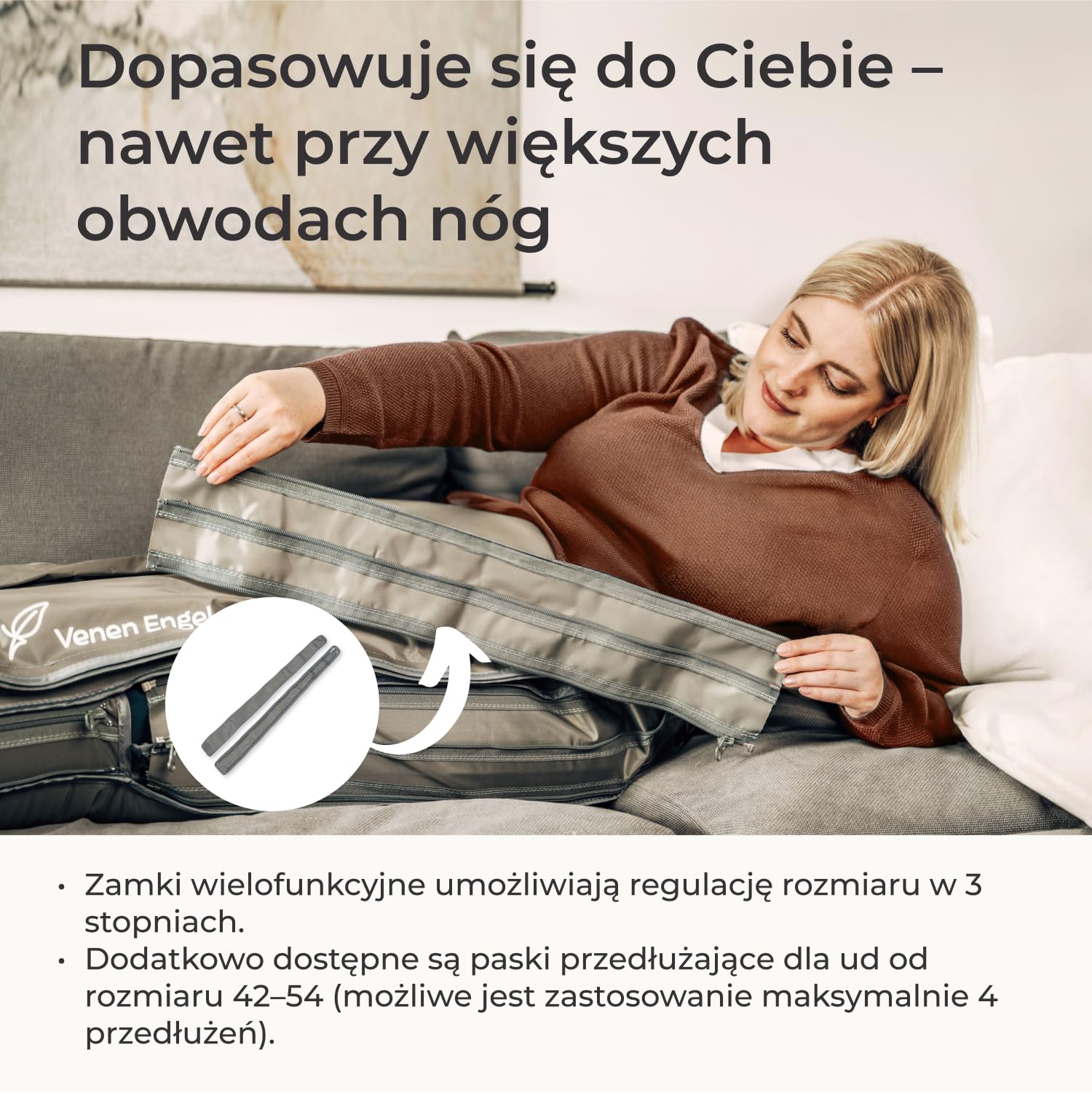 Venen Engel 8 Medical z Lymph-Flow Pants – 8 komór powietrznych – 6 programów masażu – certyfikowane medycznie – buty regeneracyjne – masażer nóg – uzupełnienie manualnego drenażu limfatycznego