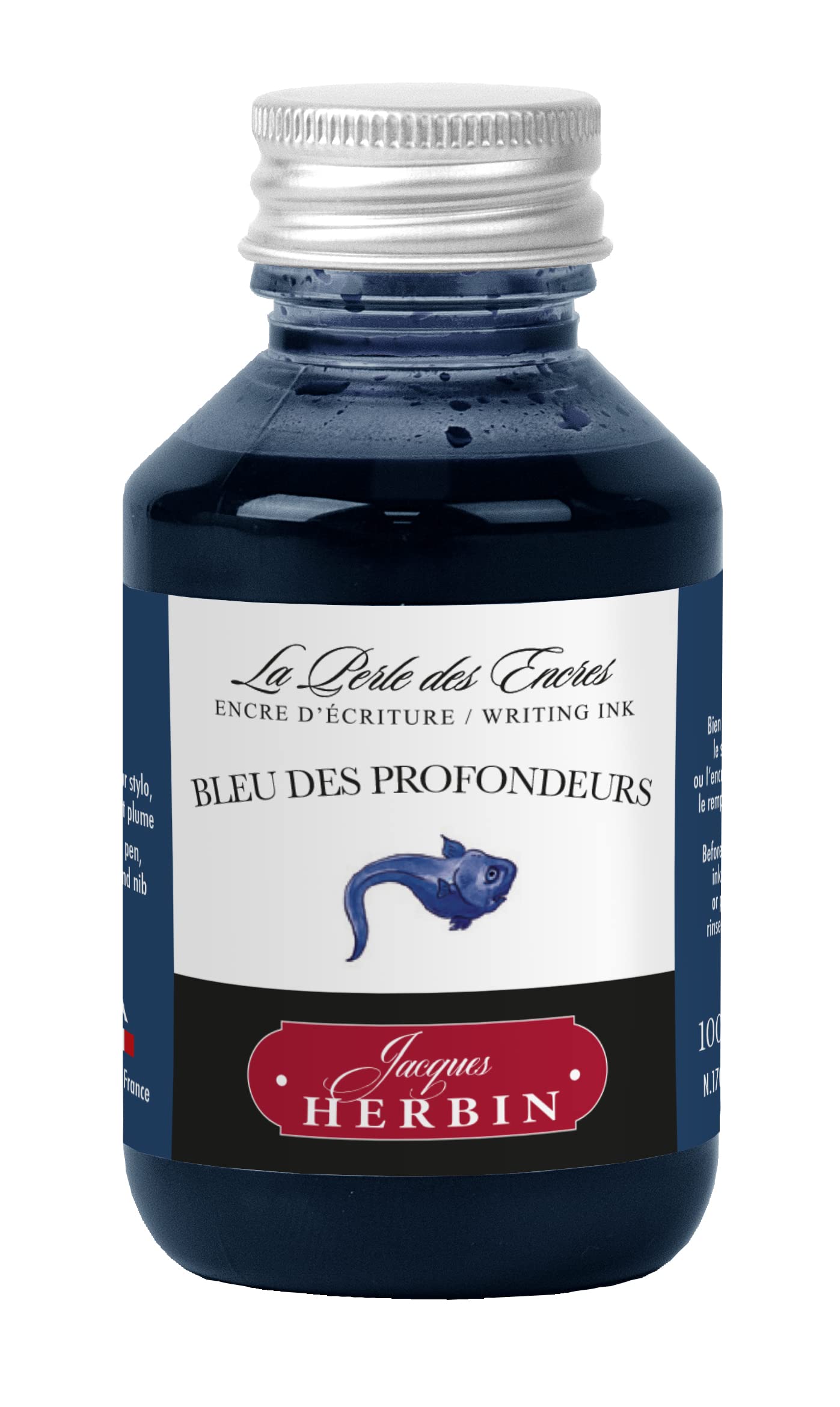 Jacques Herbin 17018T - Tintero 100ml - Plumas estilográficas, rollerball - Azul profundo