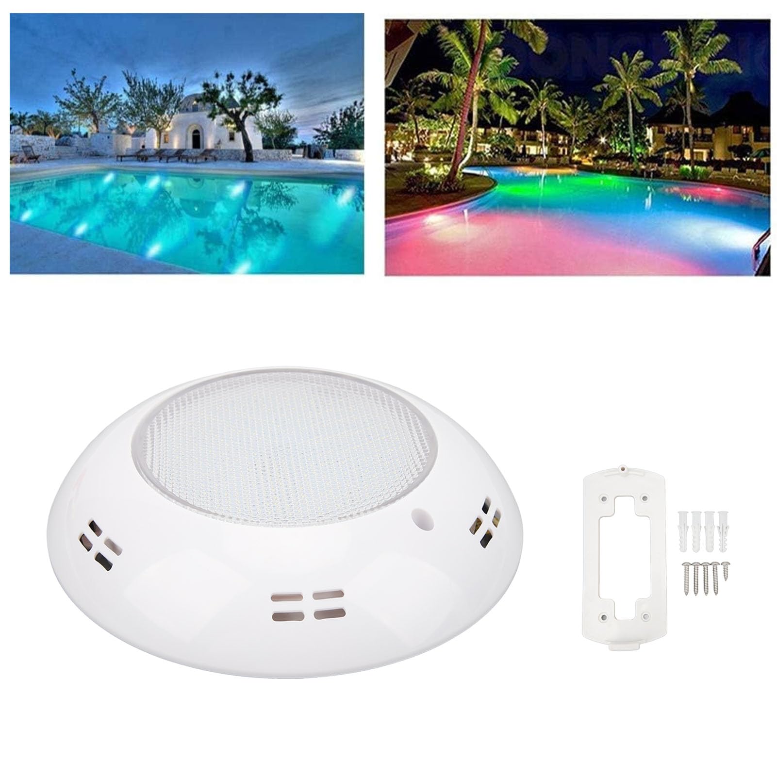 18W LED-Poolleuchten, Wandmontage-Unterwasserleuchte für Schwimmbad, IP68-Landschaftsleuchte (weißes Licht)
