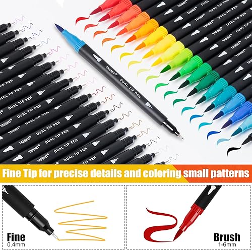 Vista 9 de Tanmit Coloring Supplier 36 bolígrafos duales