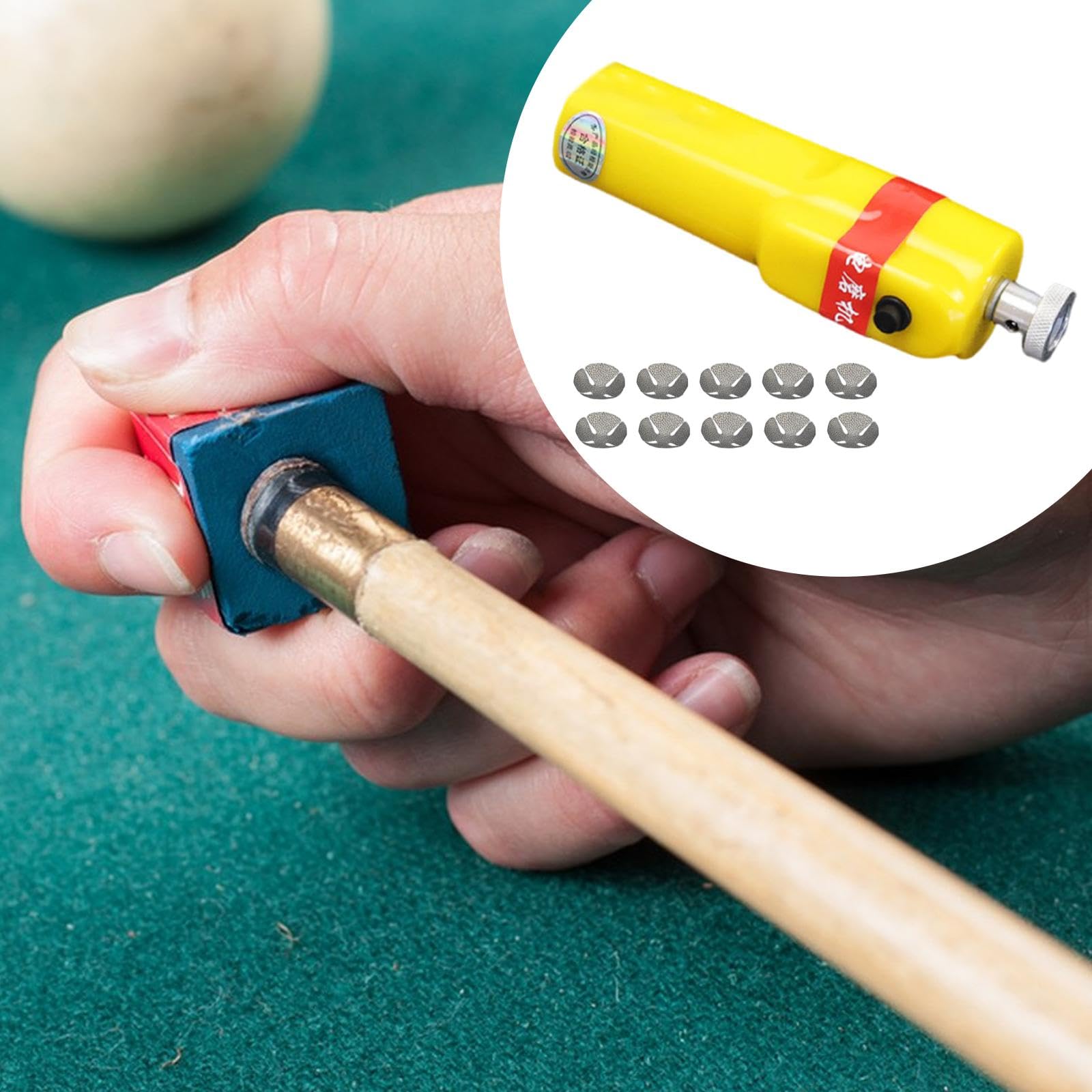 Elektrisches Pool Queue Spitzen Werkzeugset, Tragbares Zubehör, 6,3 X 1,8 X 1,6 Zoll, Professionelles Reparaturwerkzeug, Schleifmaschine