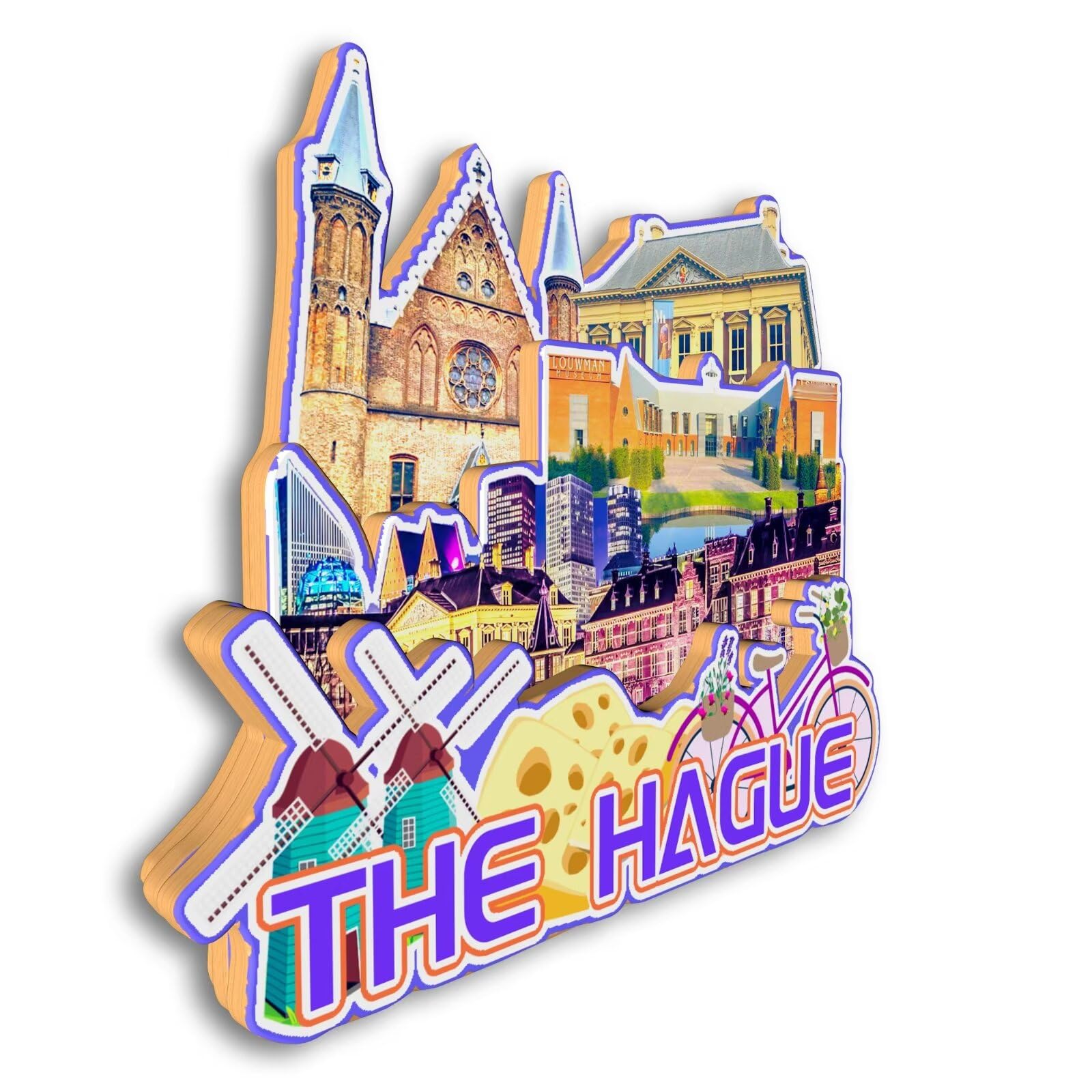 Quwsne Imán Para Refrigerador Haarlem Países Bajos Imán De Nevera Recuerdos De Viaje De La Ciudad Regalos Turísticos 3D Monumentos Clásicos Hechos A Mano Artesanía Decoración Del Hogar - 1620