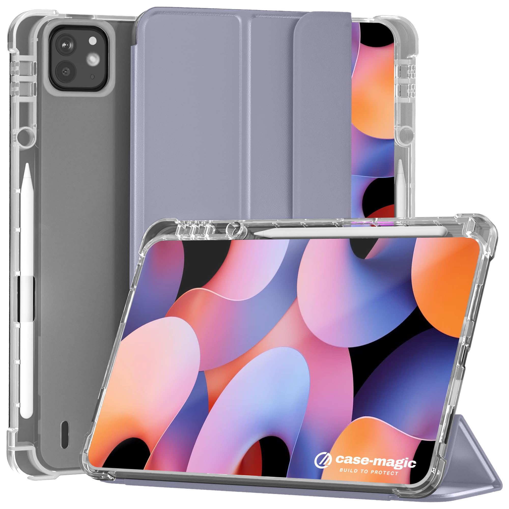 Case-Magic Smart Folio Case Cover for Xiaomi Mi Pad 6 11 inch (2023) Auto Sleep/Wake Feature, Trifold Flip Stand, Pencil Holder| Slim Lightweight PU Exterior, TPU Transparent Back (Grey) (B0DFWQW94H) Amazon Price History, Amazon Price Tracker
