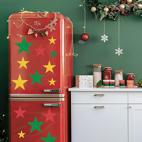 Miniatura 5 de JarThenaAMCS Imanes patrióticos para refrigerador, 15 unidades, calcomanías magnéticas de estrella, rojo, azul, plateado, 4 de julio, imán de garaje