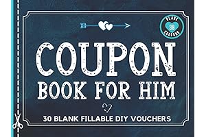 Blank Coupon Book for Him: DIY IOU Tokens for Boyfriend, Husband, Partner