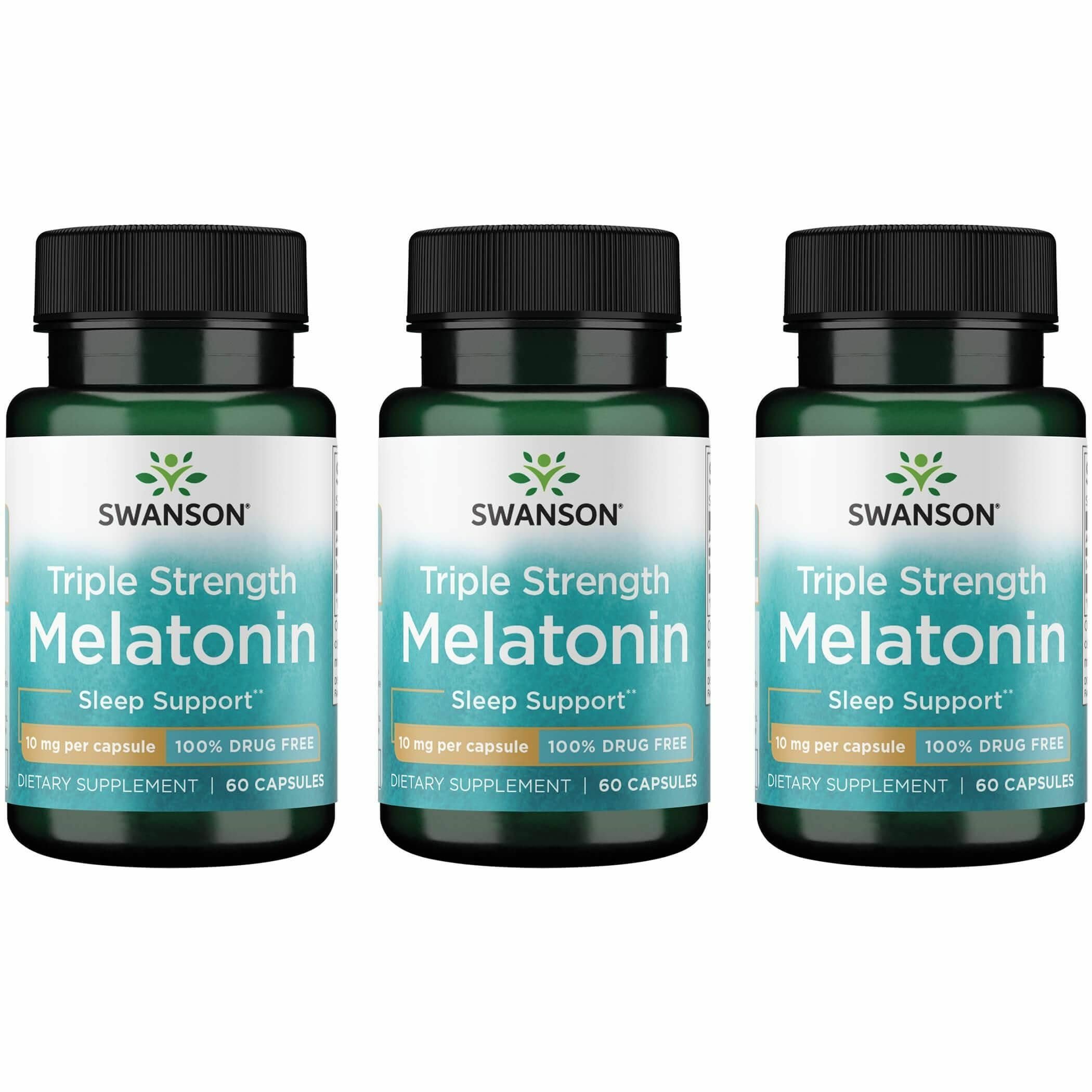Swanson Triple Strength Melatonin, 10 mg, 60 Capsules — Amazon image 8